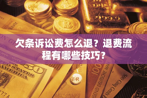 北京欠条诉讼费怎么退？退费流程有哪些技巧？