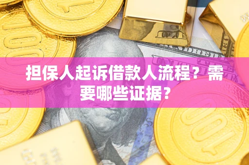北京担保人起诉借款人流程?需要哪些证据? 北京担保人起诉借款人流程?需要哪些证据?