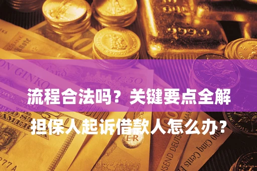北京

担保人起诉借款人怎么办？流程合法吗？关键要点全解析