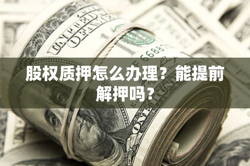 北京股权质押怎么办理？能提前解押吗？